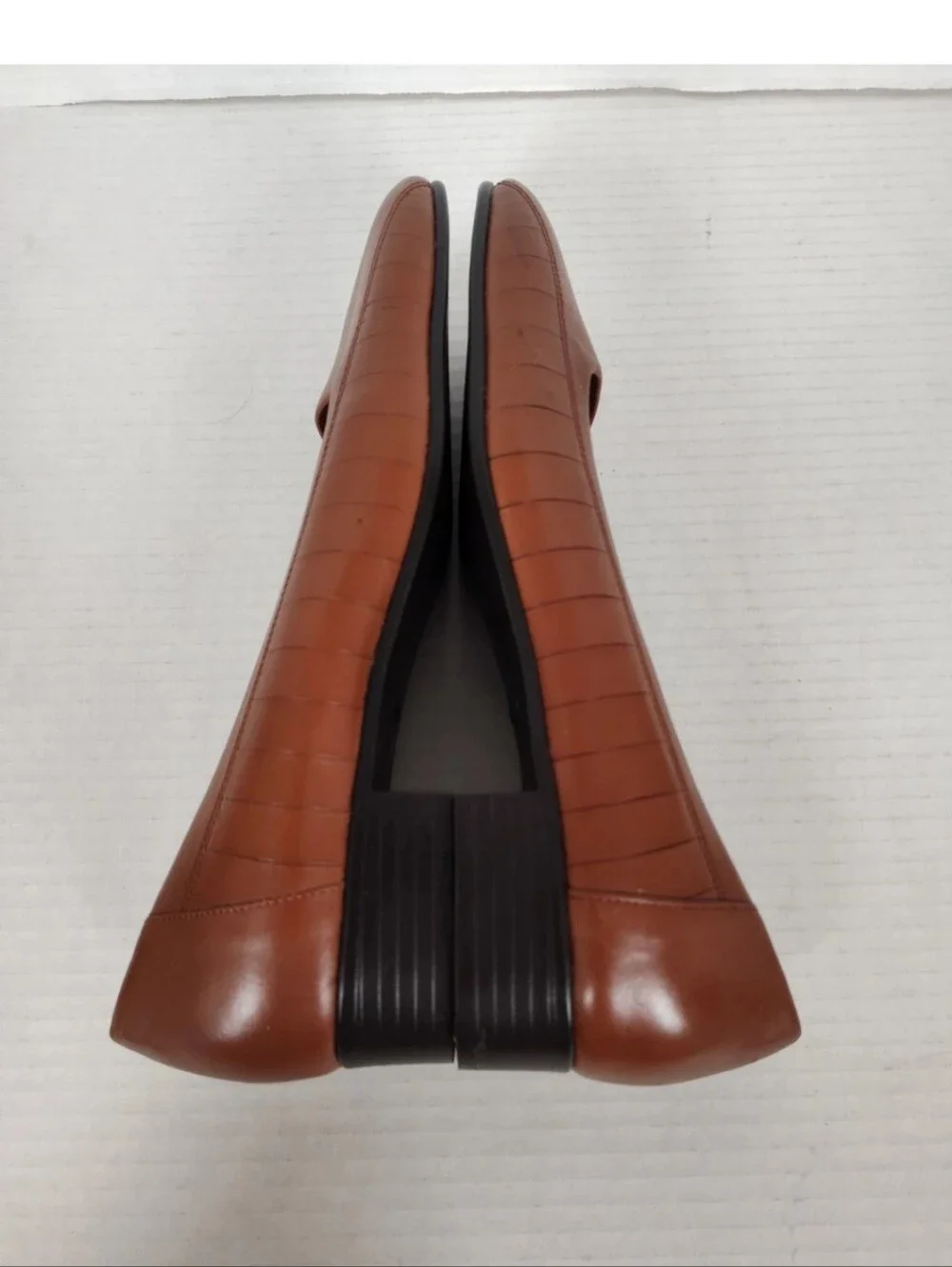 Naturalizer Leather Loafers Womens Size 8.5W Low Heel Comfort Light Brown